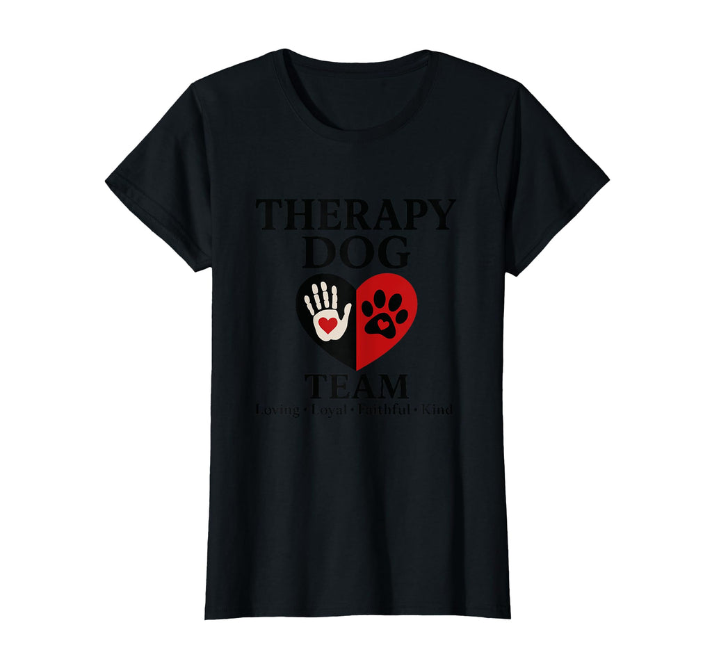Therapy Dog Team Loving Loyal Faithful T-Shirt - Minimalist Print Unisex - T-Shirt, Sweatshirt, Hoodie