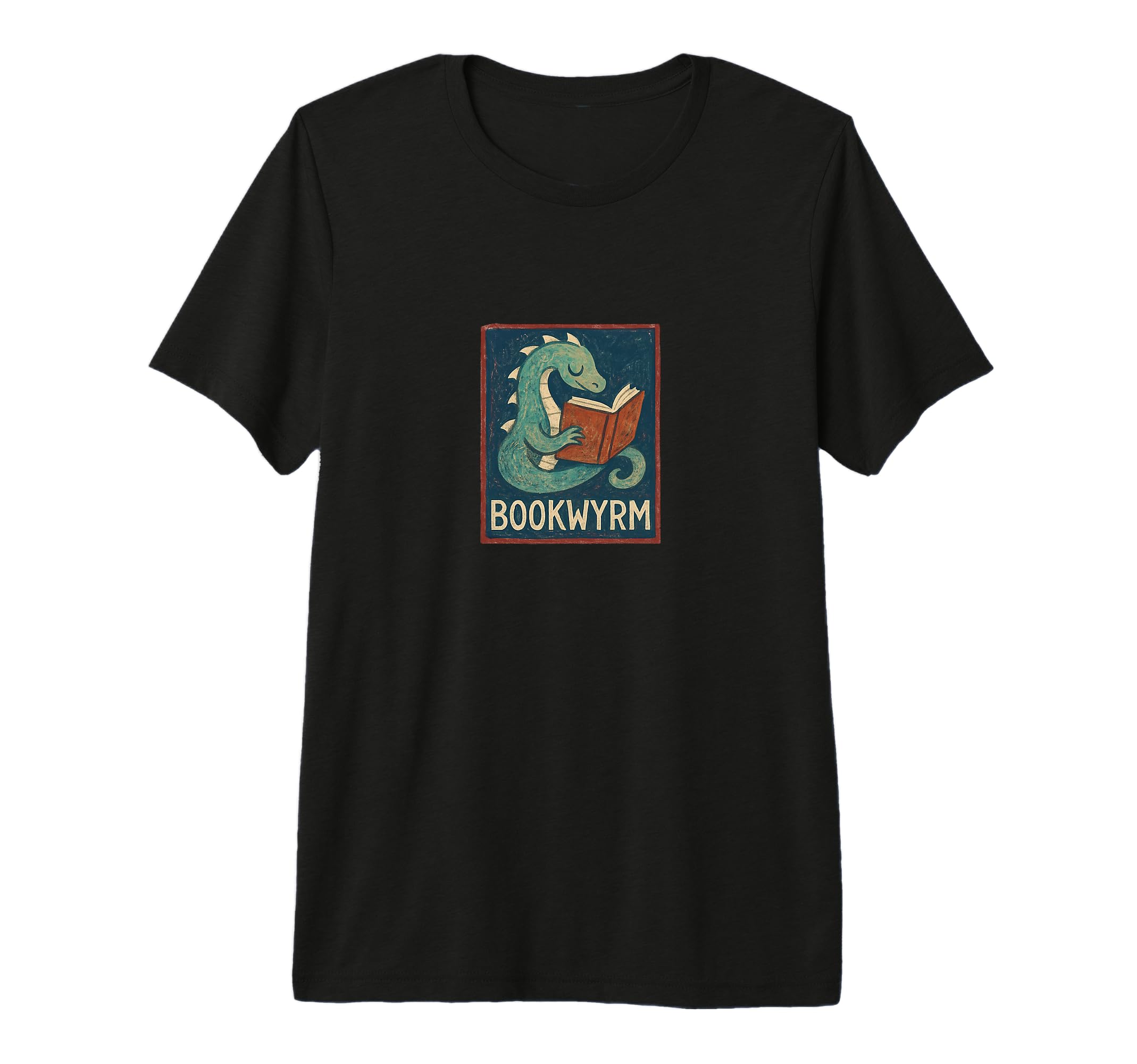 Bookwyrm Book Wyrm Illustration Dragon T-Shirt - Unique Graphic Unisex - T-Shirt, Sweatshirt, Hoodie
