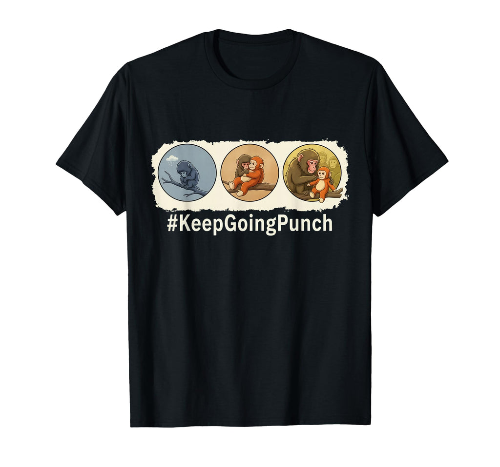 Little Monkey Evolution Keep Going Punch T-Shirt - Graphic Print Men Women - T-Shirt, Sweatshirt, Hoodie