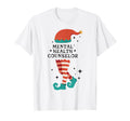 Santa Gnome Mental Health Counselor T-Shirt - Minimalist Print Men Women - T-Shirt, Sweatshirt, Hoodie