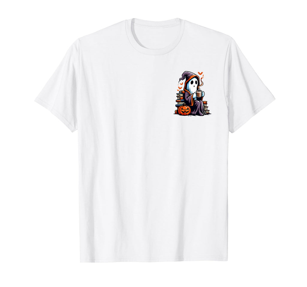 Funny Ghost Drinking Coffee Ghost T-Shirt - Fun Novelty Design Men Women - T-Shirt, Sweatshirt, Hoodie