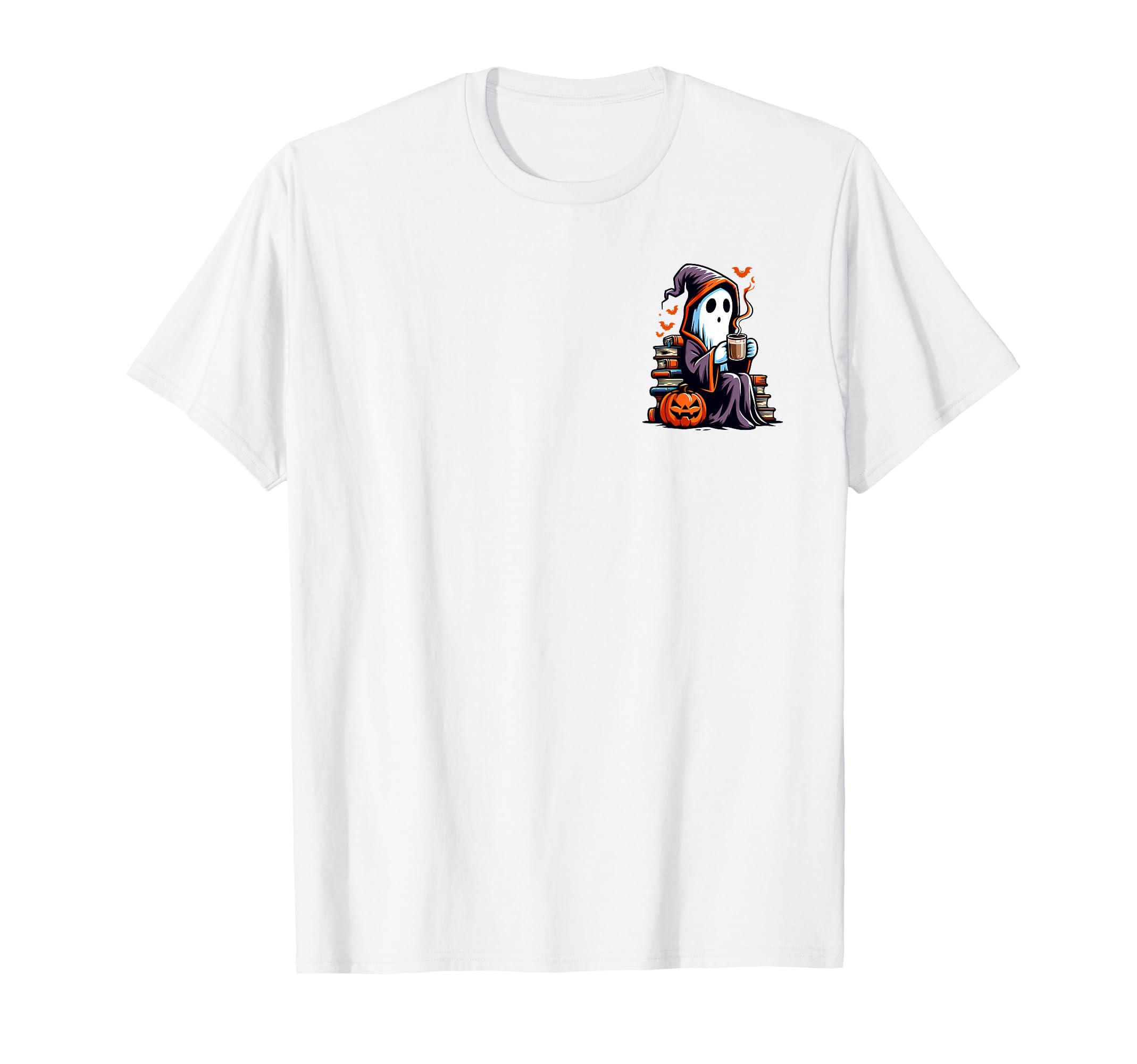 Funny Ghost Drinking Coffee Ghost T-Shirt - Fun Novelty Design Men Women - T-Shirt, Sweatshirt, Hoodie