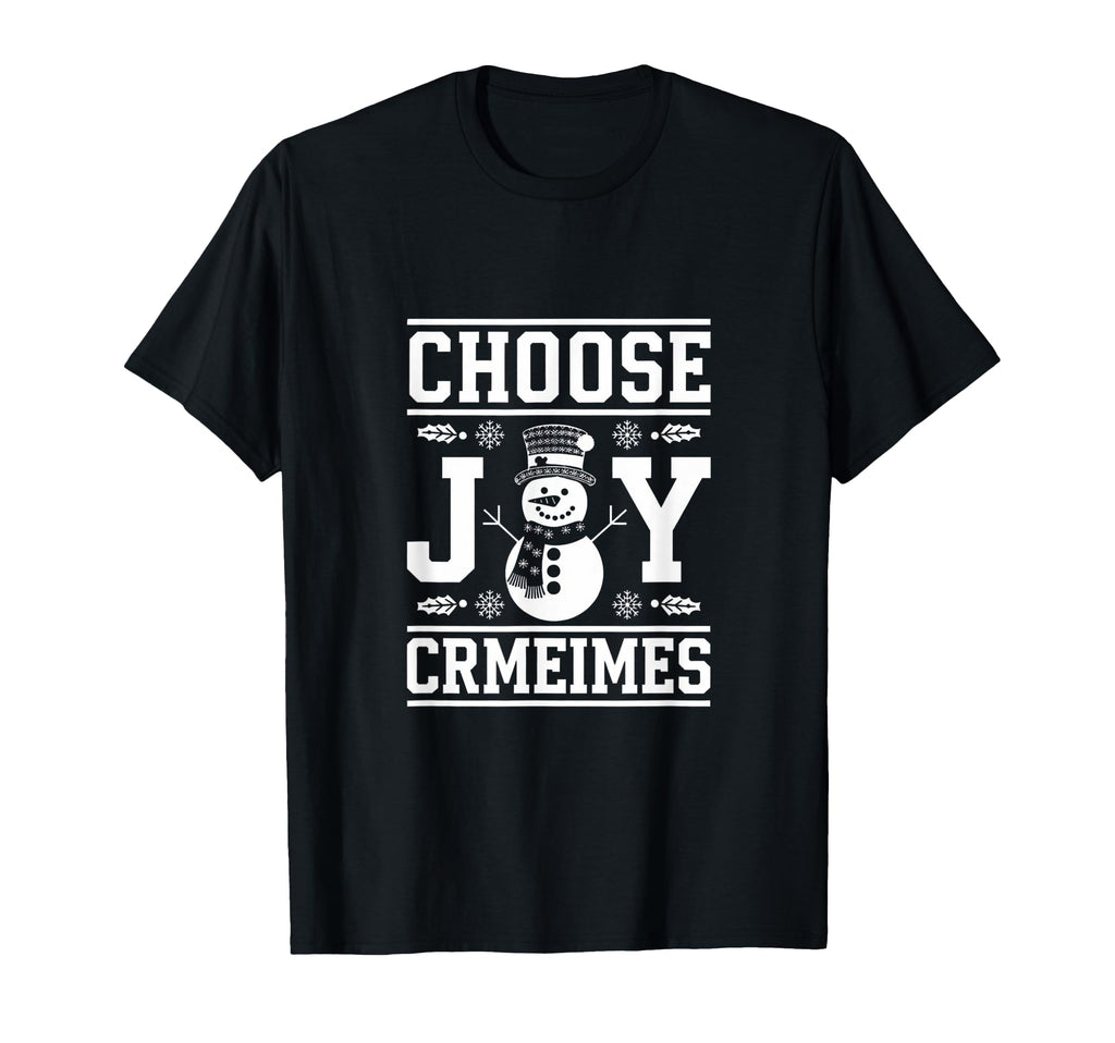 Choose Joy Hippie Snowman Inspiring T-Shirt - Minimalist Print Men Women - T-Shirt, Sweatshirt, Hoodie