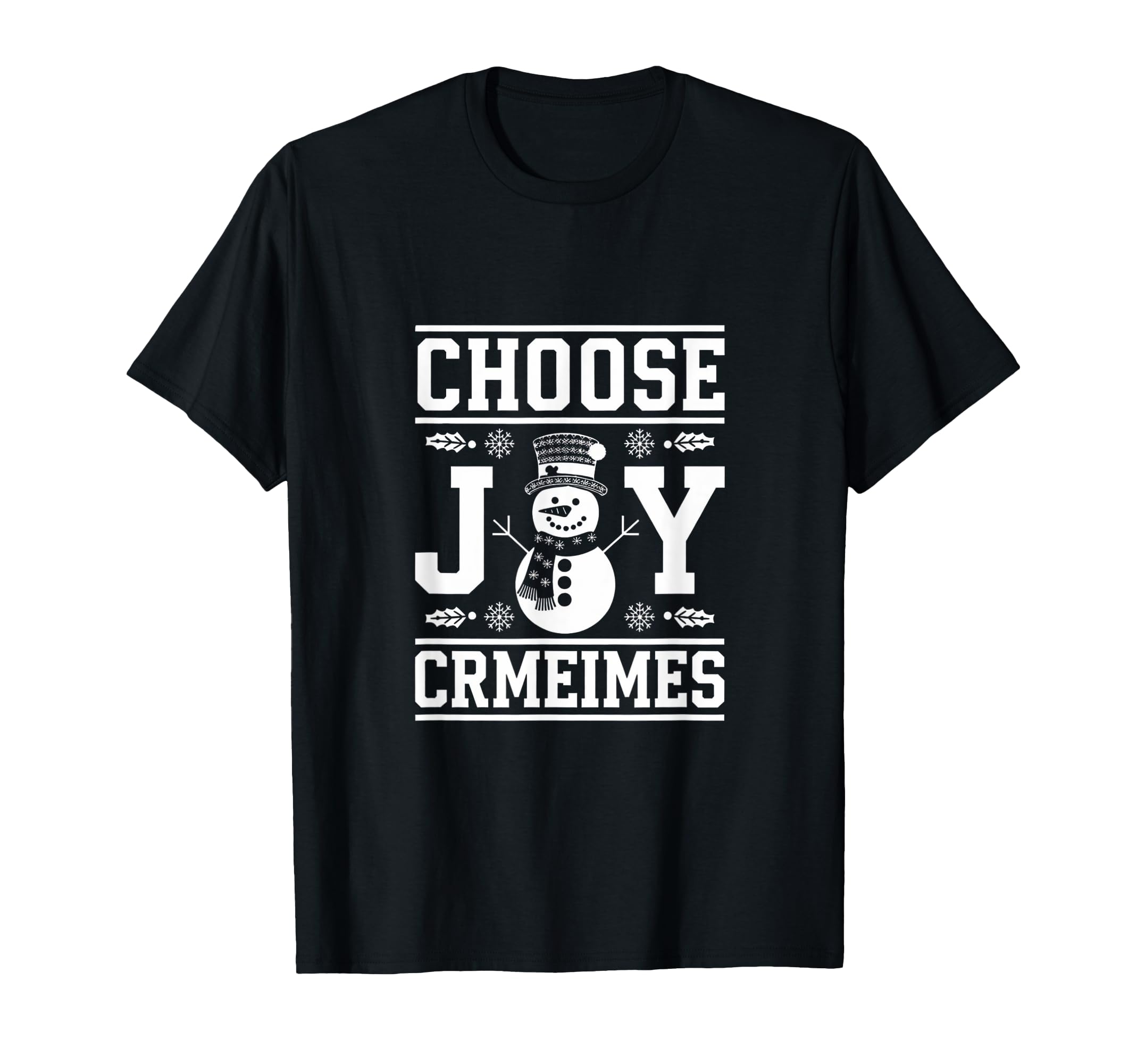 Choose Joy Hippie Snowman Inspiring T-Shirt - Minimalist Print Men Women - T-Shirt, Sweatshirt, Hoodie