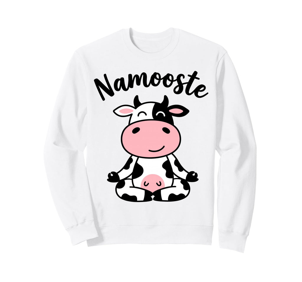 Yoga Meditation Lotus Pose Cow Sweatshirt - Fun Novelty Design Men Women - T-Shirt, Sweatshirt, Hoodie
