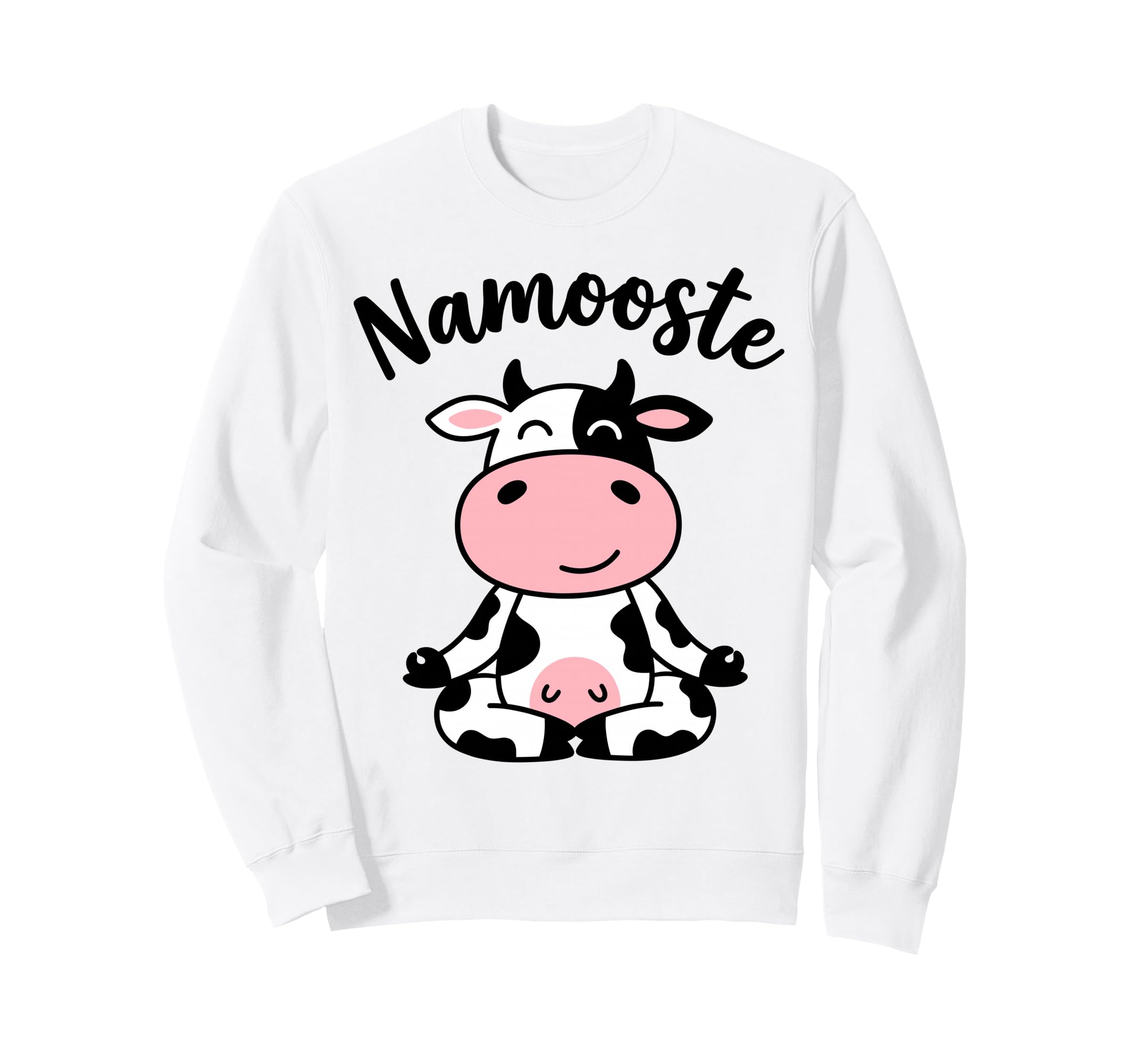 Yoga Meditation Lotus Pose Cow Sweatshirt - Fun Novelty Design Men Women - T-Shirt, Sweatshirt, Hoodie