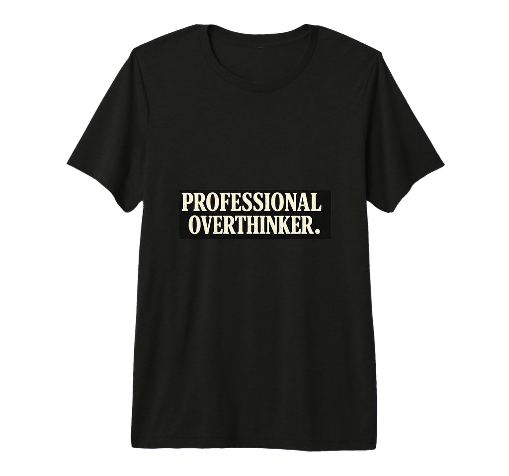 Professional Overthinker Minimalist T-Shirt - Custom Art Print Men Women - T-Shirt, Sweatshirt, Hoodie