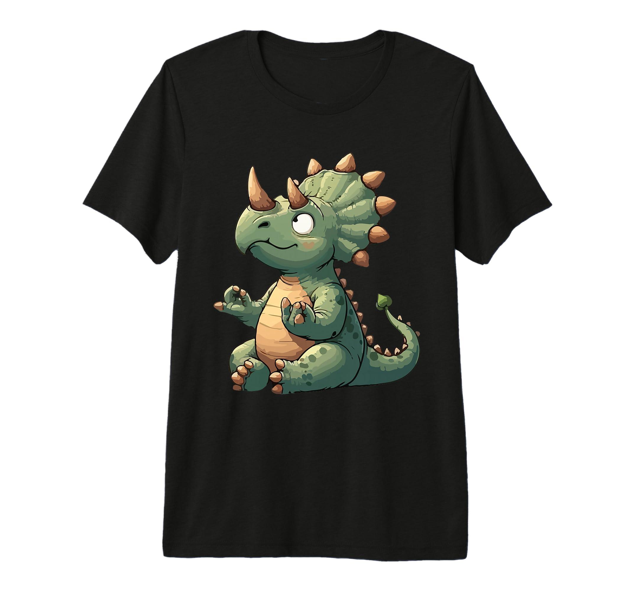 Meditation Triceratops Yoga Pose T-Shirt - Unique Graphic Men Women - T-Shirt, Sweatshirt, Hoodie