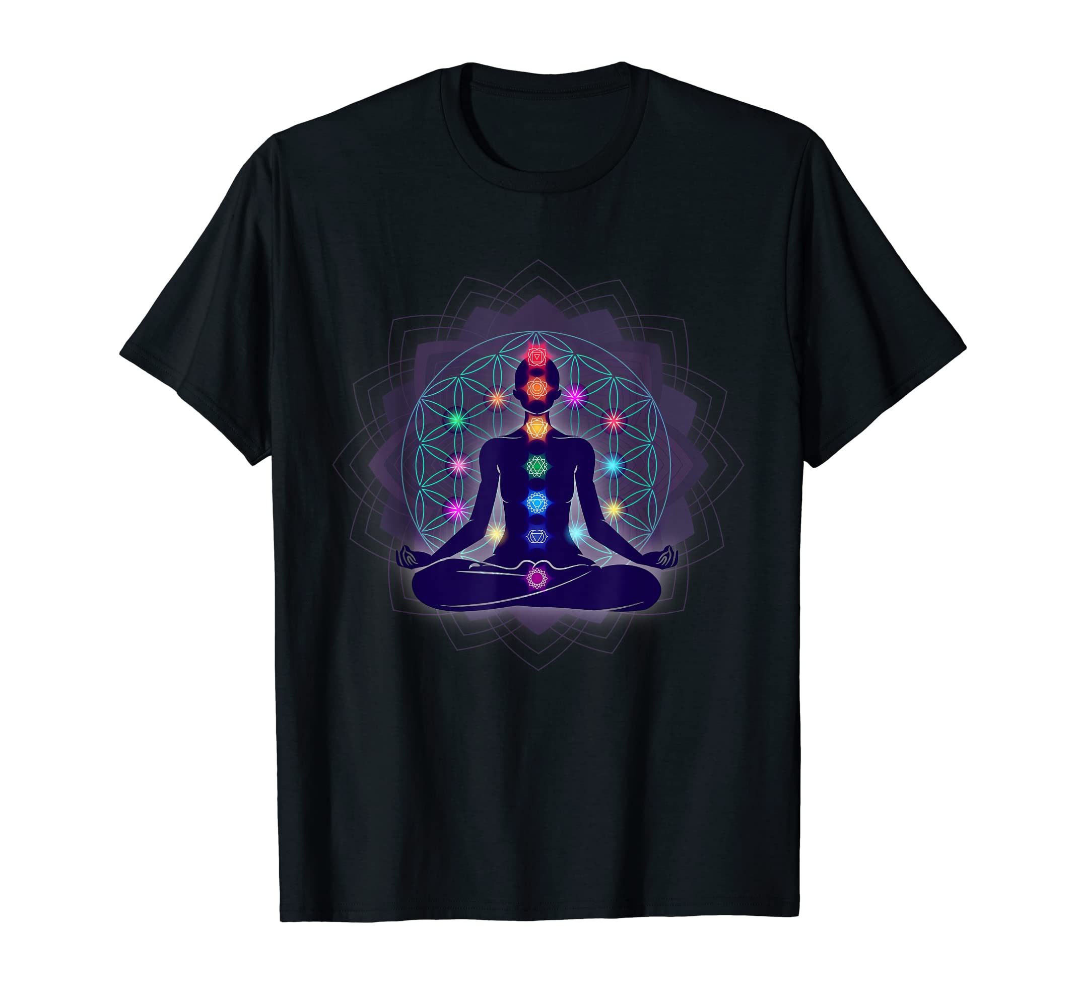 Meditation Chakra Energy Flower Life T-Shirt - Custom Art Print Unisex - T-Shirt, Sweatshirt, Hoodie