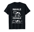Funny Yoga Inhale Exhale Pooping T-Shirt - Minimalist Print Men Women - T-Shirt, Sweatshirt, Hoodie