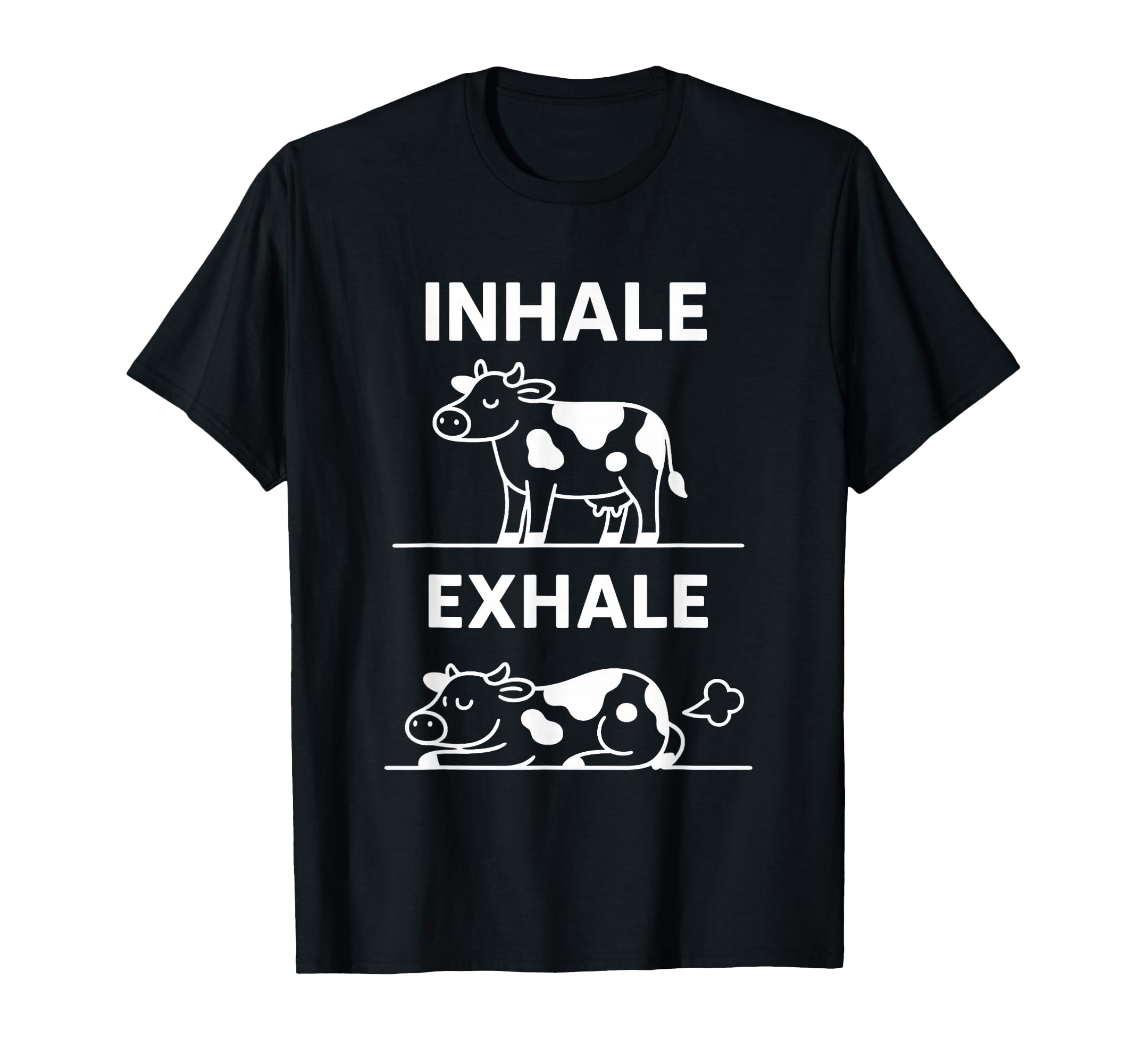 Funny Yoga Inhale Exhale Pooping T-Shirt - Minimalist Print Men Women - T-Shirt, Sweatshirt, Hoodie