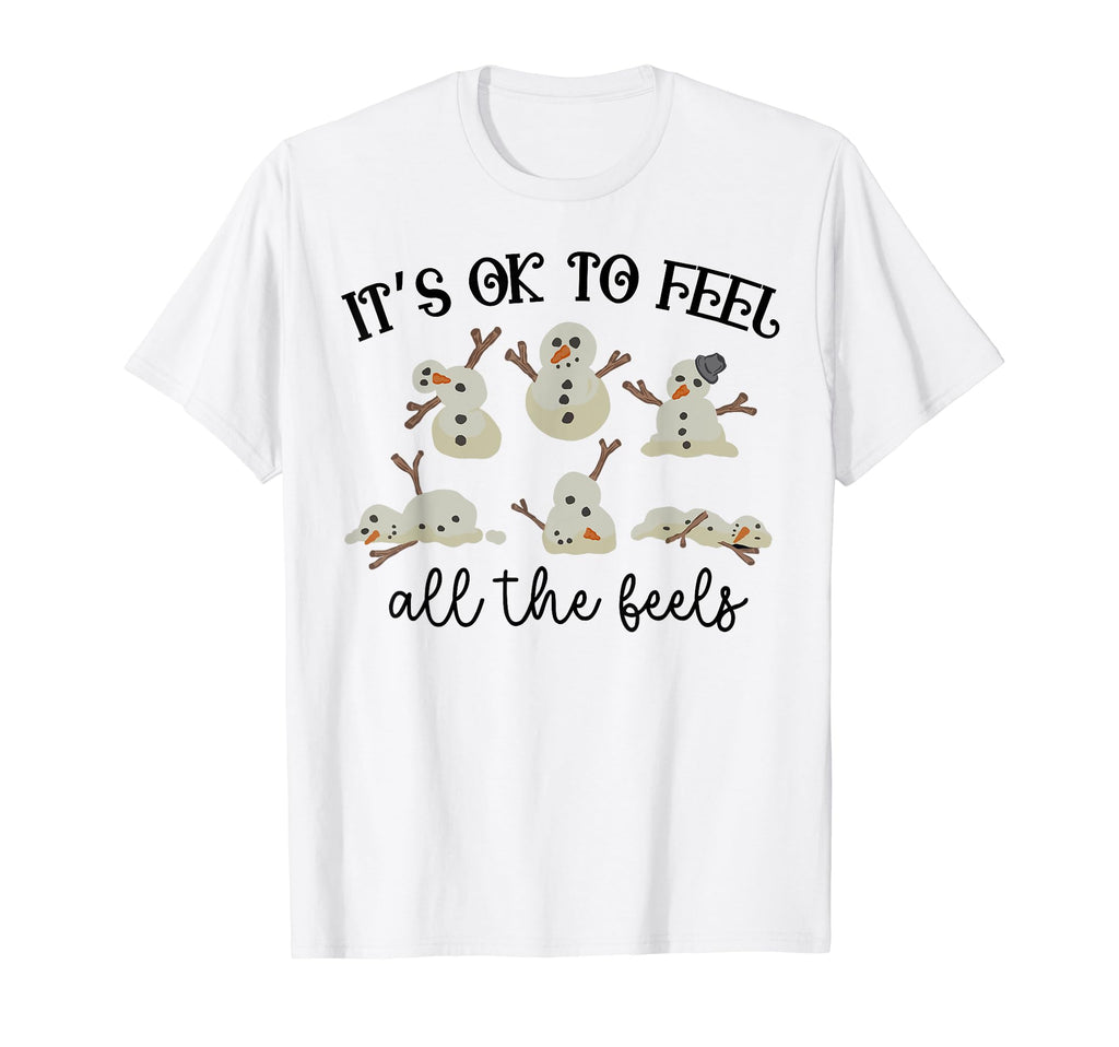 Its Ok To Feel All Feels Mental Health T-Shirt - Custom Art Print Men Women - T-Shirt, Sweatshirt, Hoodie
