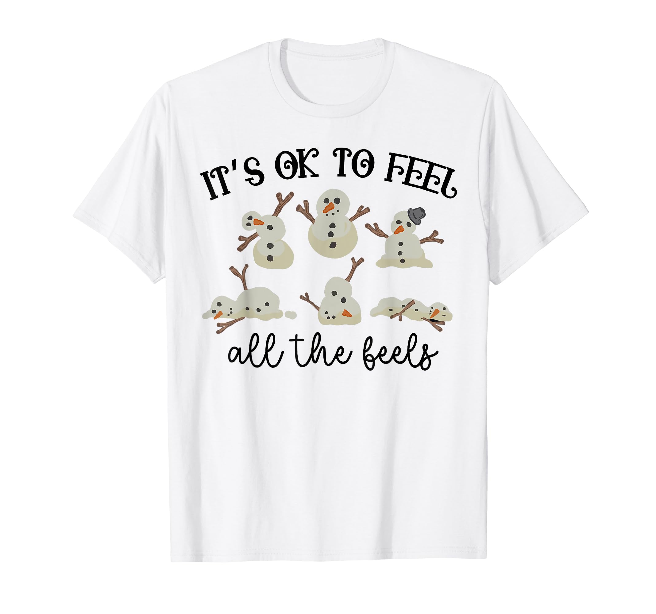 Its Ok To Feel All Feels Mental Health T-Shirt - Custom Art Print Men Women - T-Shirt, Sweatshirt, Hoodie