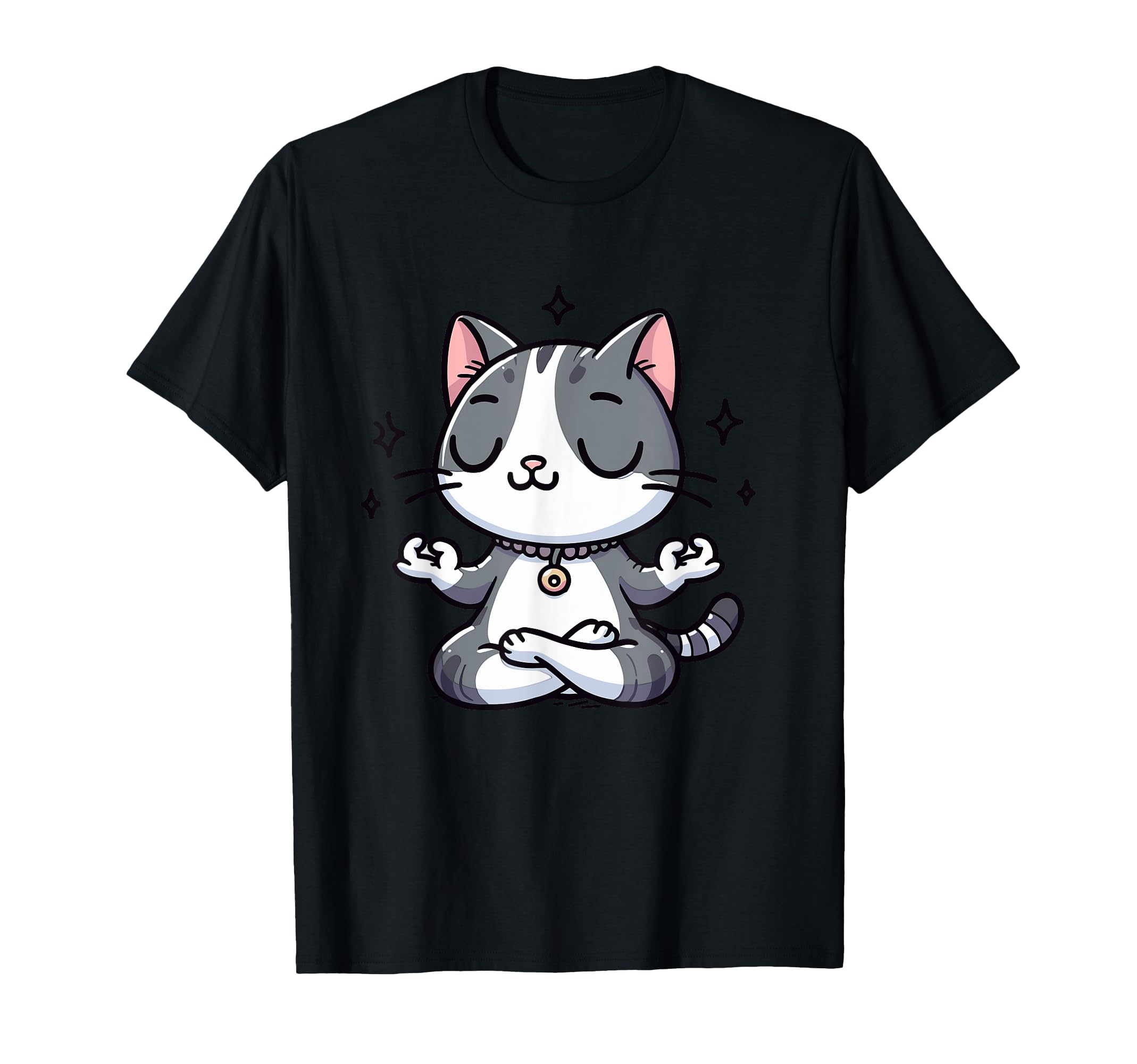 Meditation Cat Yoga Pose Relaxing Animal T-Shirt - Unique Graphic Men Women - T-Shirt, Sweatshirt, Hoodie