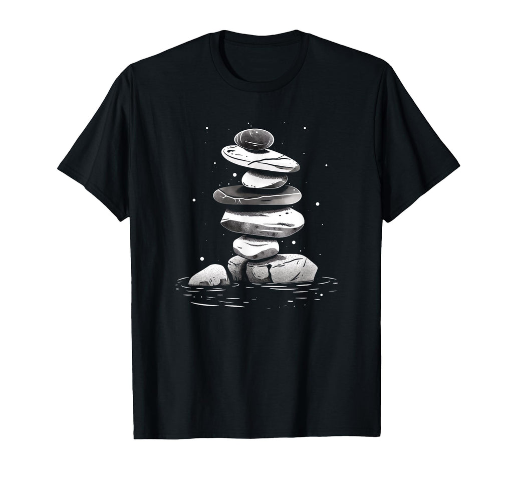 Zen Balancing Stones Art Mindfulness And T-Shirt - Graphic Print Men Women - T-Shirt, Sweatshirt, Hoodie