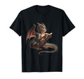 Dragon Reading Book Fantasy Bookworm T-Shirt - Aesthetic Graphic Unisex - T-Shirt, Sweatshirt, Hoodie