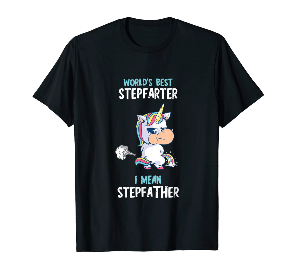 Mens Unicorn Step Father Pony Daddy T-Shirt - Unique Graphic for Adults - T-Shirt, Sweatshirt, Hoodie