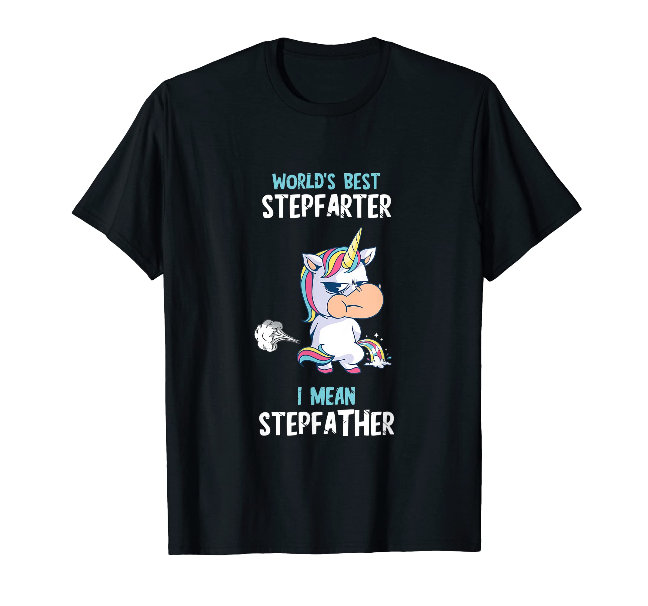 Mens Unicorn Step Father Pony Daddy T-Shirt - Unique Graphic for Adults - T-Shirt, Sweatshirt, Hoodie