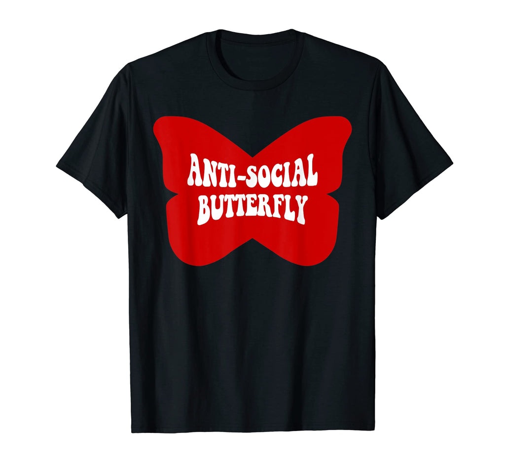 Introvert Anti Social Butterfly Funny T-Shirt - Aesthetic Graphic Unisex - T-Shirt, Sweatshirt, Hoodie