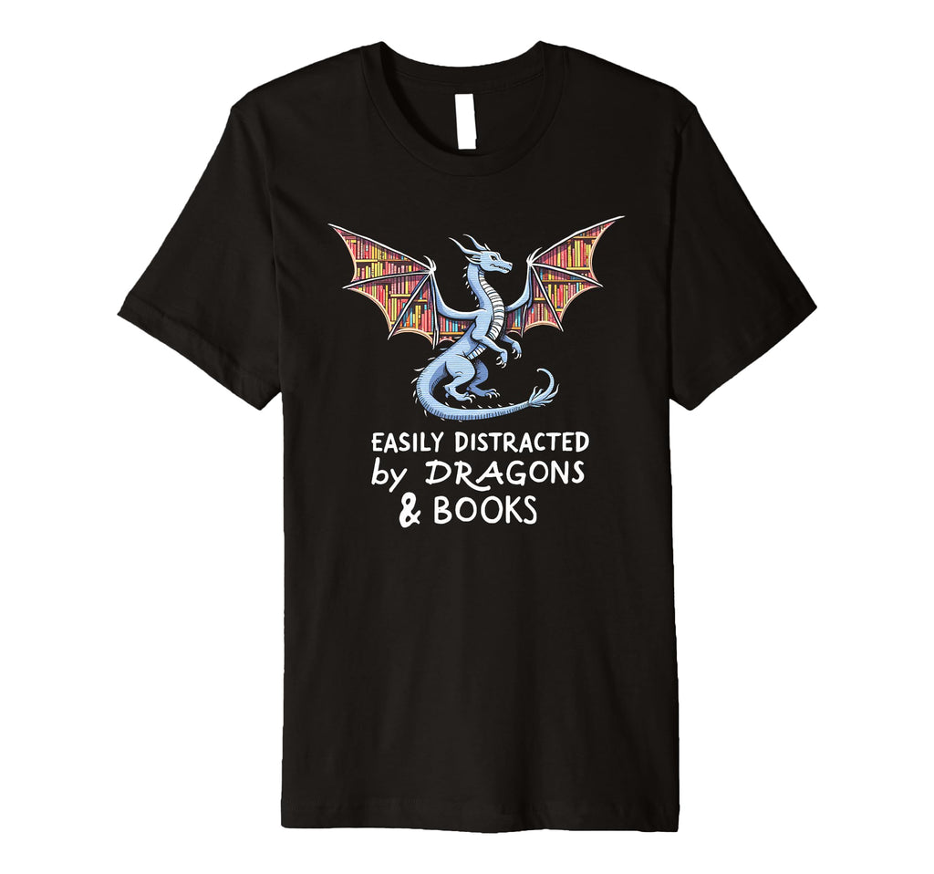 Fantasy Easily Distracted Dragons T-Shirt - Minimalist Print for Adults - T-Shirt, Sweatshirt, Hoodie