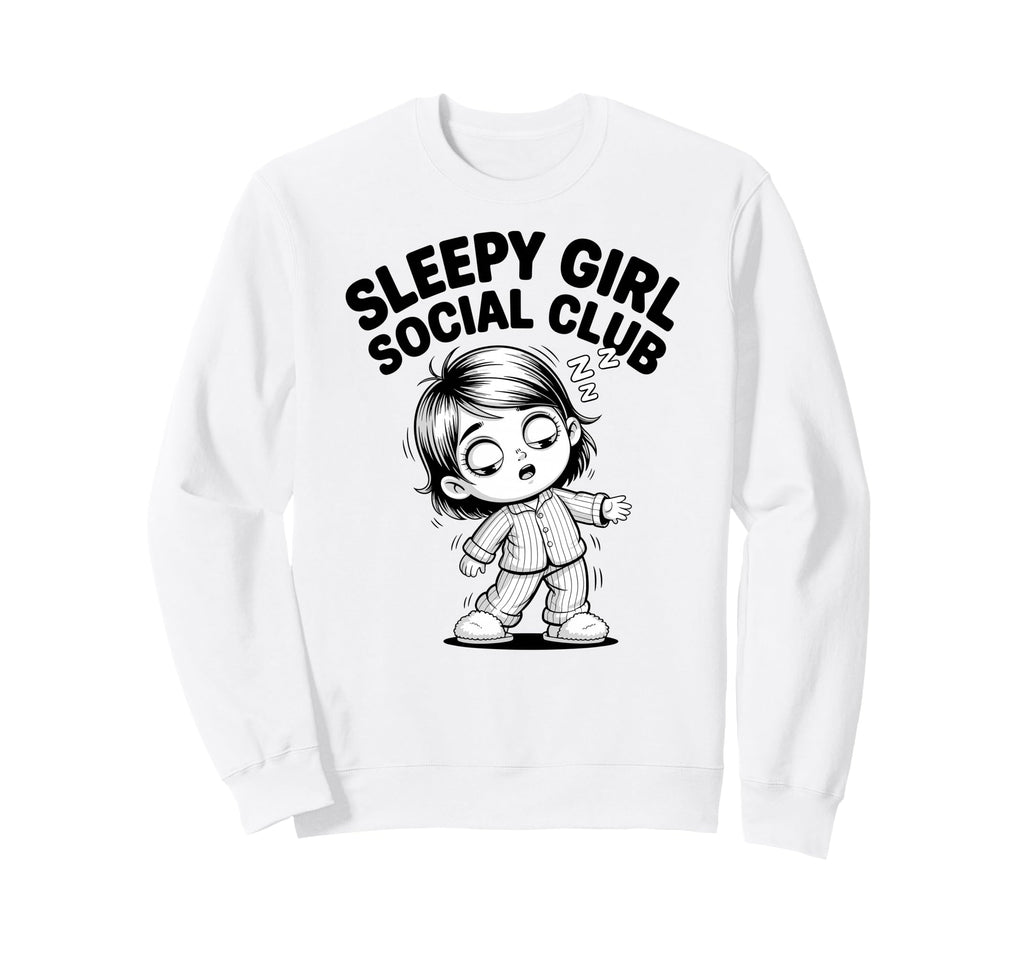 Sleepy Social Club Cozy Pajama Sweatshirt - Trendy Graphic Men Women - T-Shirt, Sweatshirt, Hoodie