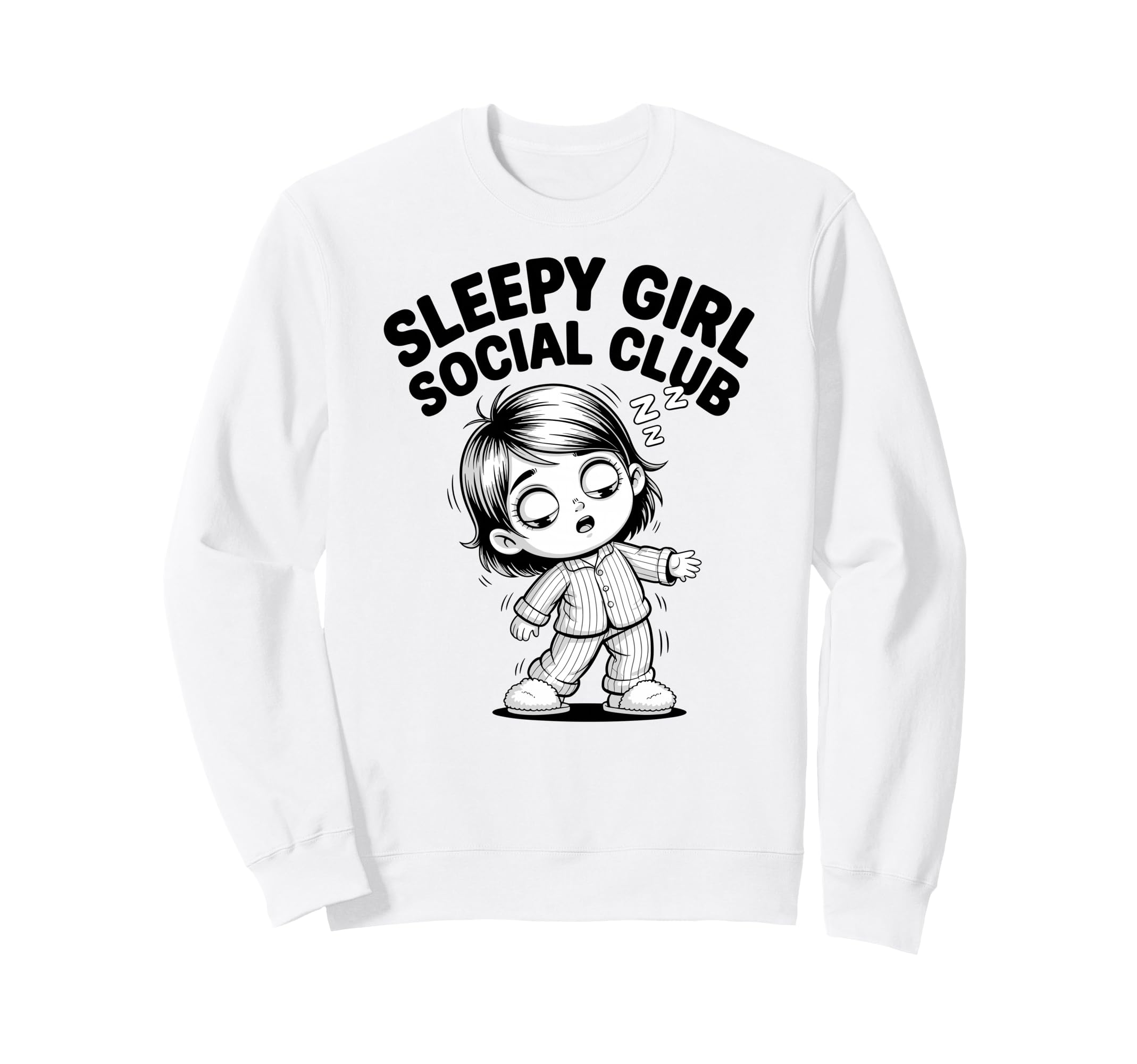 Sleepy Social Club Cozy Pajama Sweatshirt - Trendy Graphic Men Women - T-Shirt, Sweatshirt, Hoodie