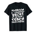 Halloween Witch Broom Teacher English T-Shirt - Custom Art Print Unisex - T-Shirt, Sweatshirt, Hoodie