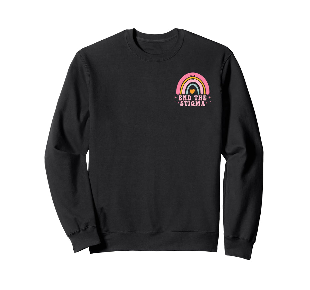 End Stigma Mental Health Matters Front Sweatshirt - Graphic Print Unisex - T-Shirt, Sweatshirt, Hoodie