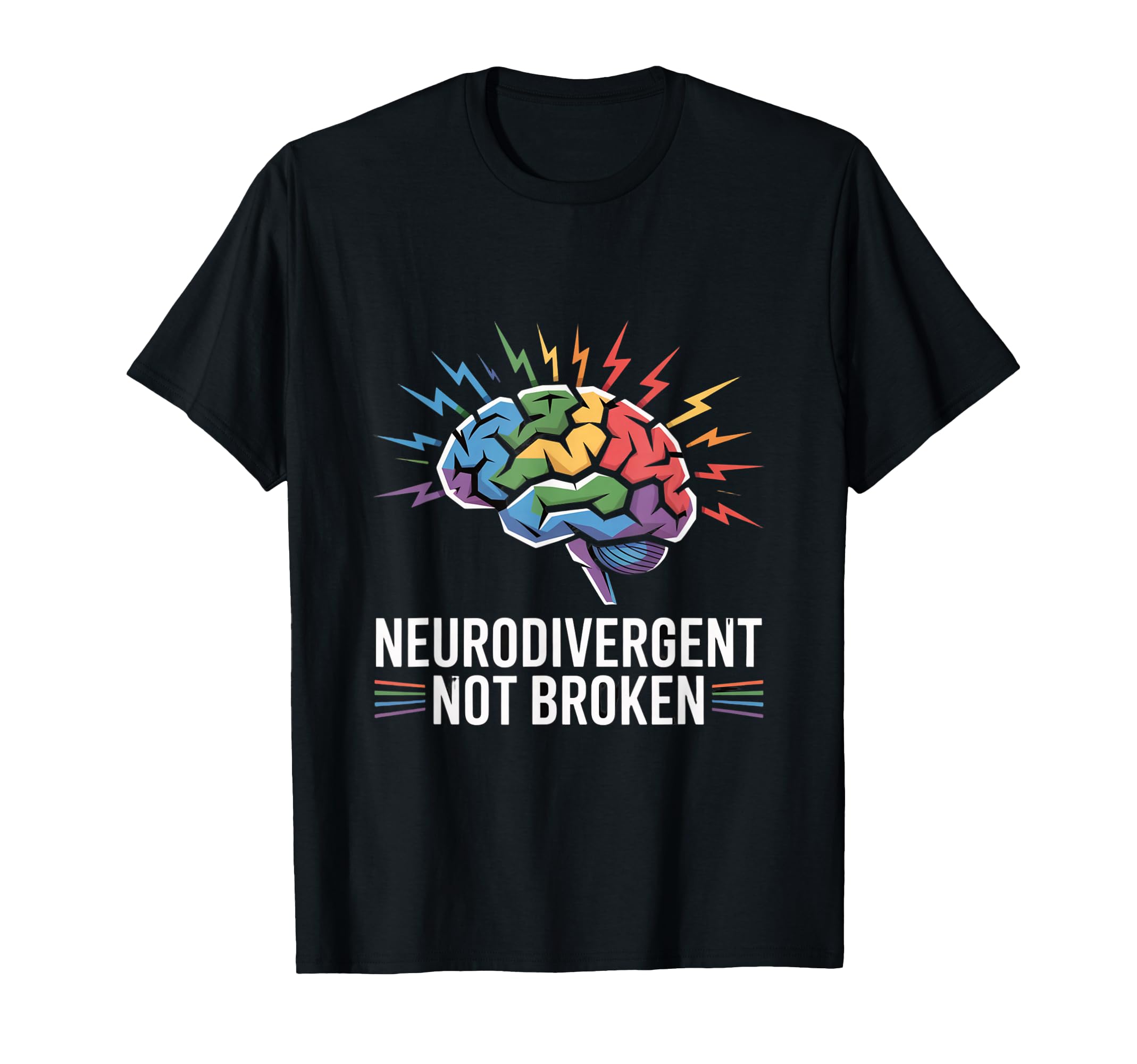 Neurodivergent Not Broken Autism T-Shirt - Aesthetic Graphic Men Women - T-Shirt, Sweatshirt, Hoodie