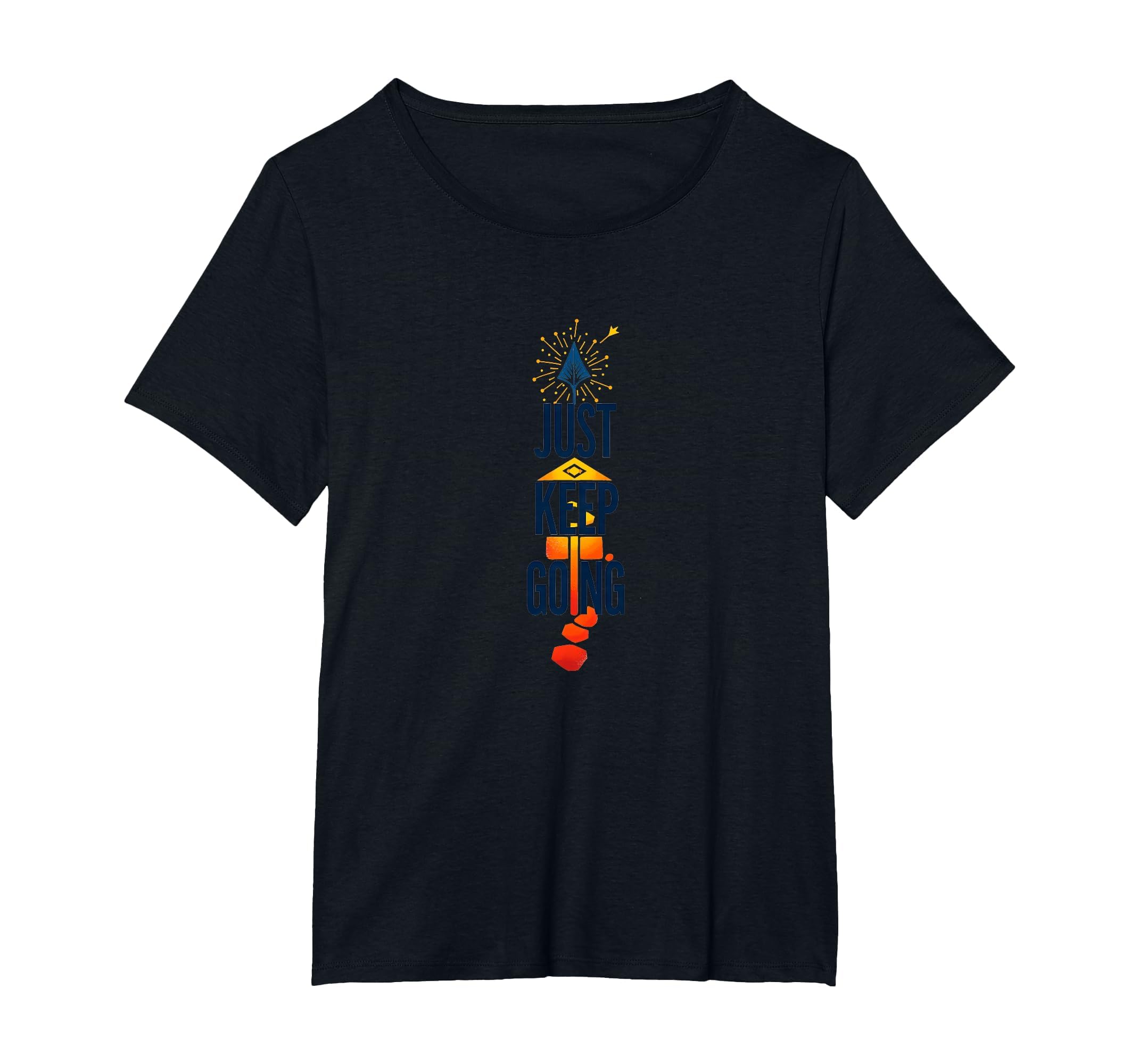 Just Keep Going Inspirational Arrow T-Shirt - Custom Art Print Men Women - T-Shirt, Sweatshirt, Hoodie