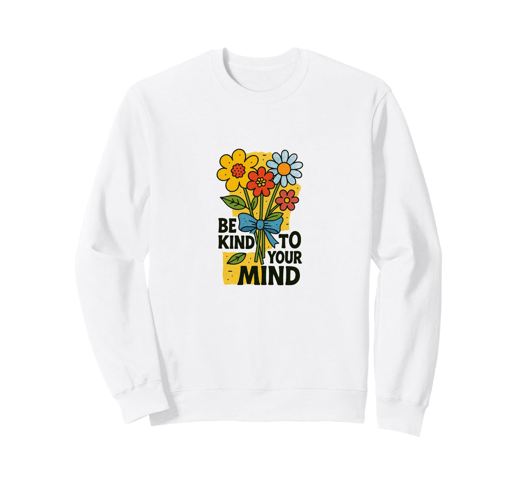 Be Kind To Your Mind Positive Mental Sweatshirt - Custom Art Print Unisex - T-Shirt, Sweatshirt, Hoodie