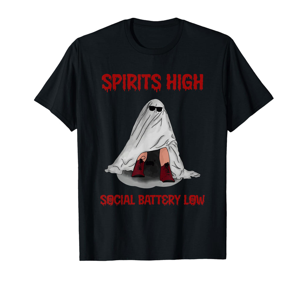 Spirits High Social Battery Low T-Shirt - Custom Art Print Men Women - T-Shirt, Sweatshirt, Hoodie