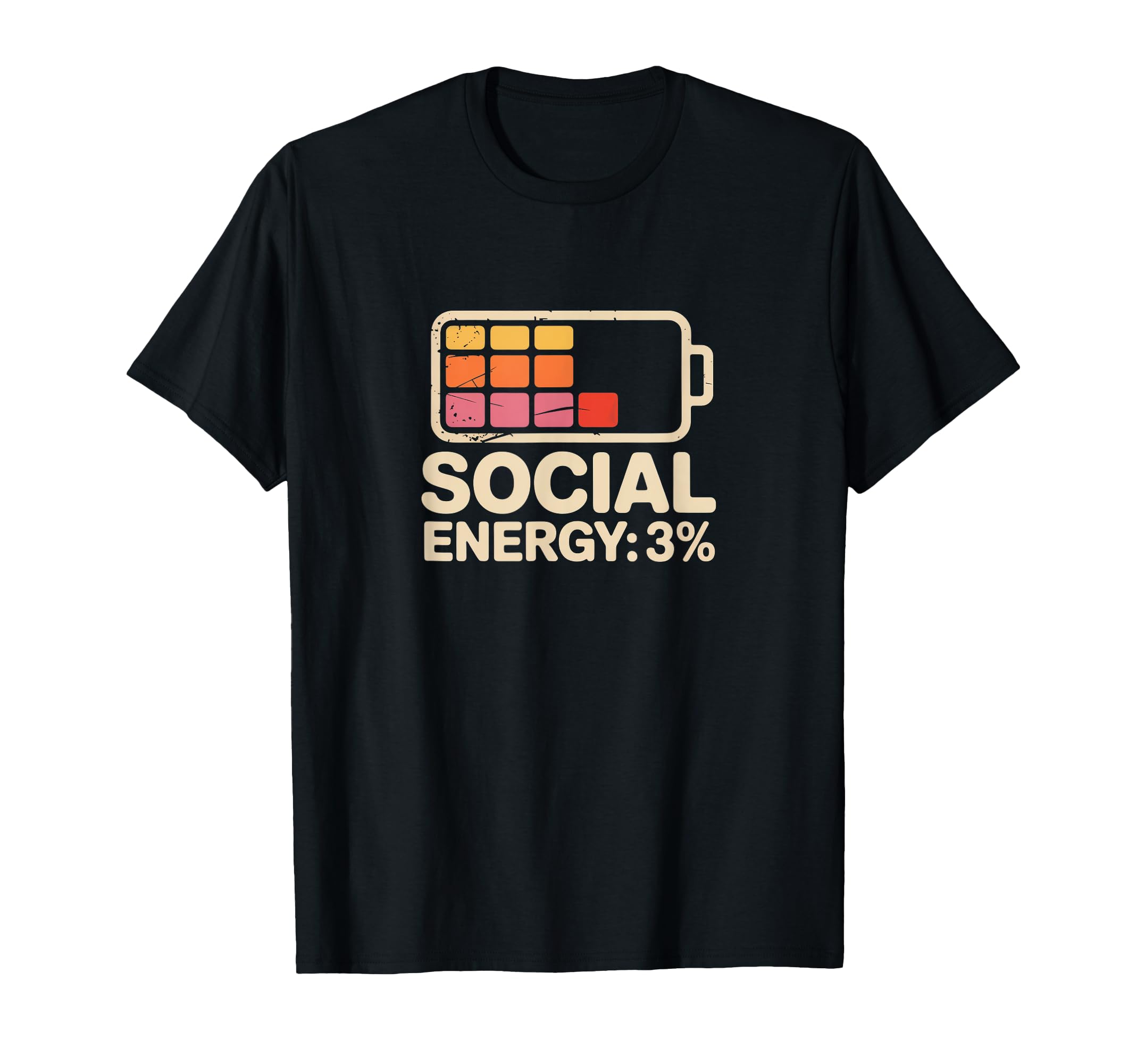 Social Energy 3 Battery Bar T-Shirt - Minimalist Print Men Women - T-Shirt, Sweatshirt, Hoodie