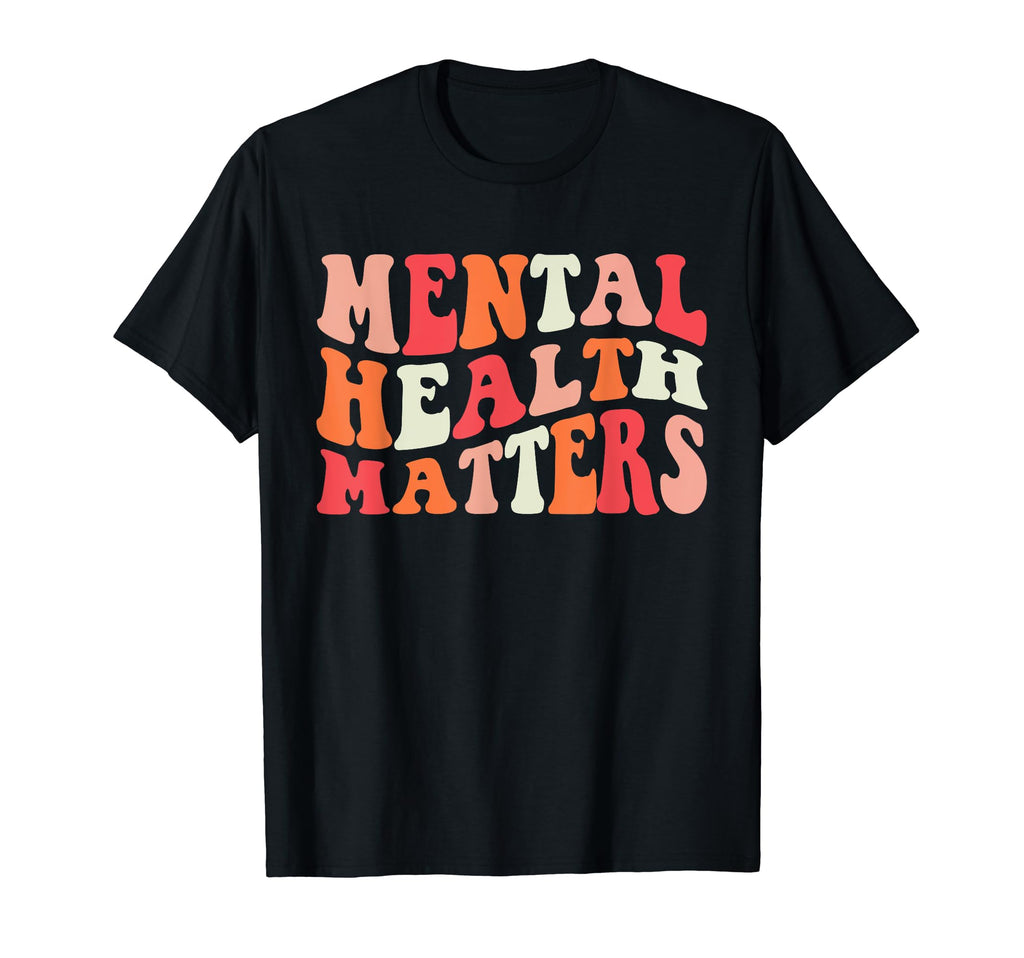 Mental Health Matters Groovy Be Kind To T-Shirt - Custom Art Print Unisex - T-Shirt, Sweatshirt, Hoodie