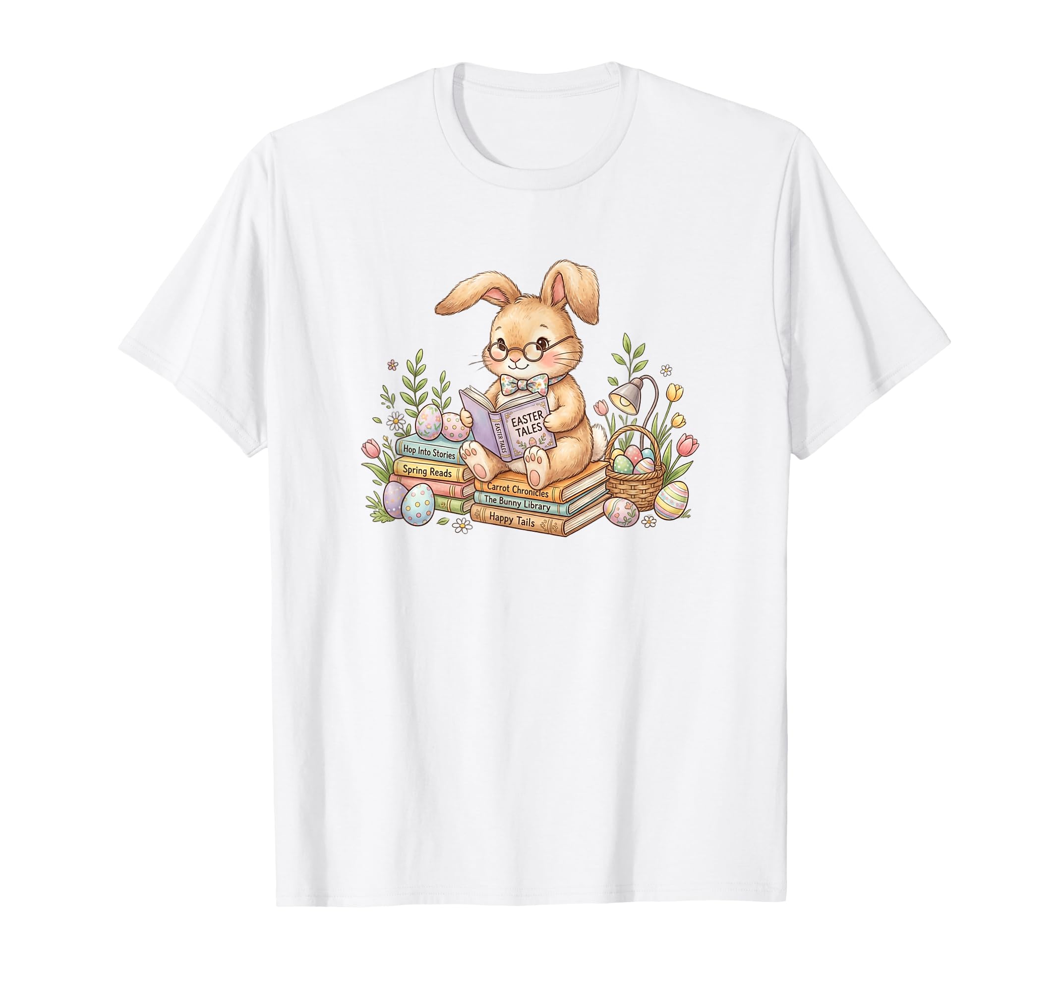 Bookish Easter Bunny Reading Aesthetic T-Shirt - Trendy Graphic Men Women - T-Shirt, Sweatshirt, Hoodie