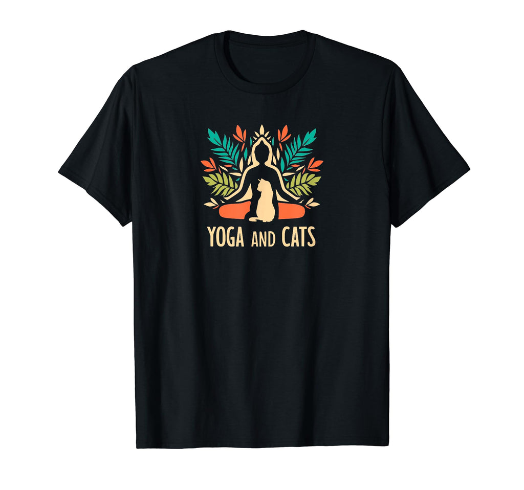 Zen Cat Meditation Mindfulness Yoga T-Shirt - Casual Everyday Wear Unisex - T-Shirt, Sweatshirt, Hoodie