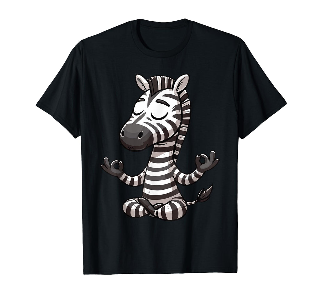 Meditation Zebra Yoga Pose Relaxing T-Shirt - Unique Graphic for Adults - T-Shirt, Sweatshirt, Hoodie