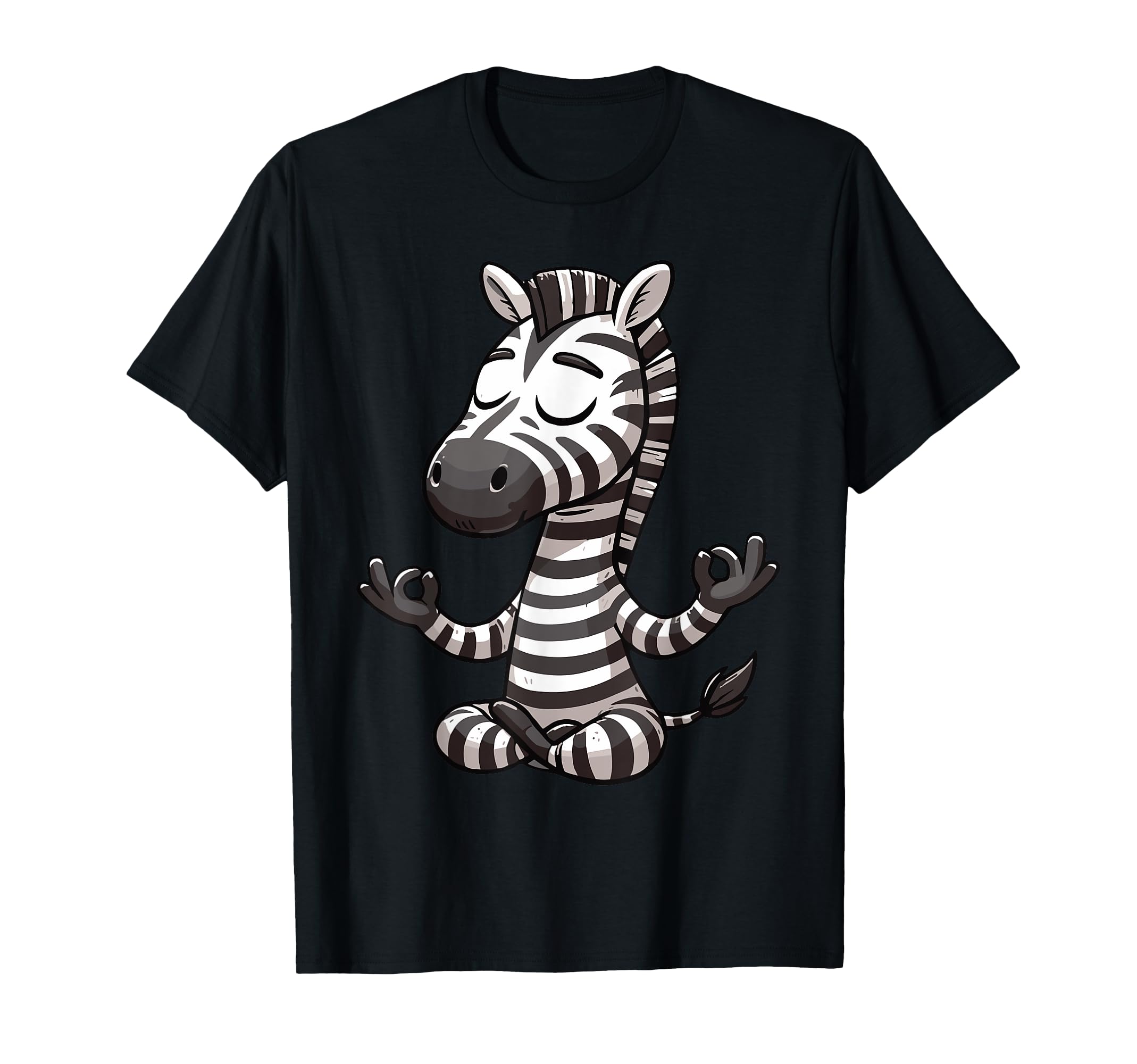 Meditation Zebra Yoga Pose Relaxing T-Shirt - Unique Graphic for Adults - T-Shirt, Sweatshirt, Hoodie