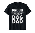 Proud Therapy Dog Dad Support Animal T-Shirt - Minimalist Print for Adults - T-Shirt, Sweatshirt, Hoodie
