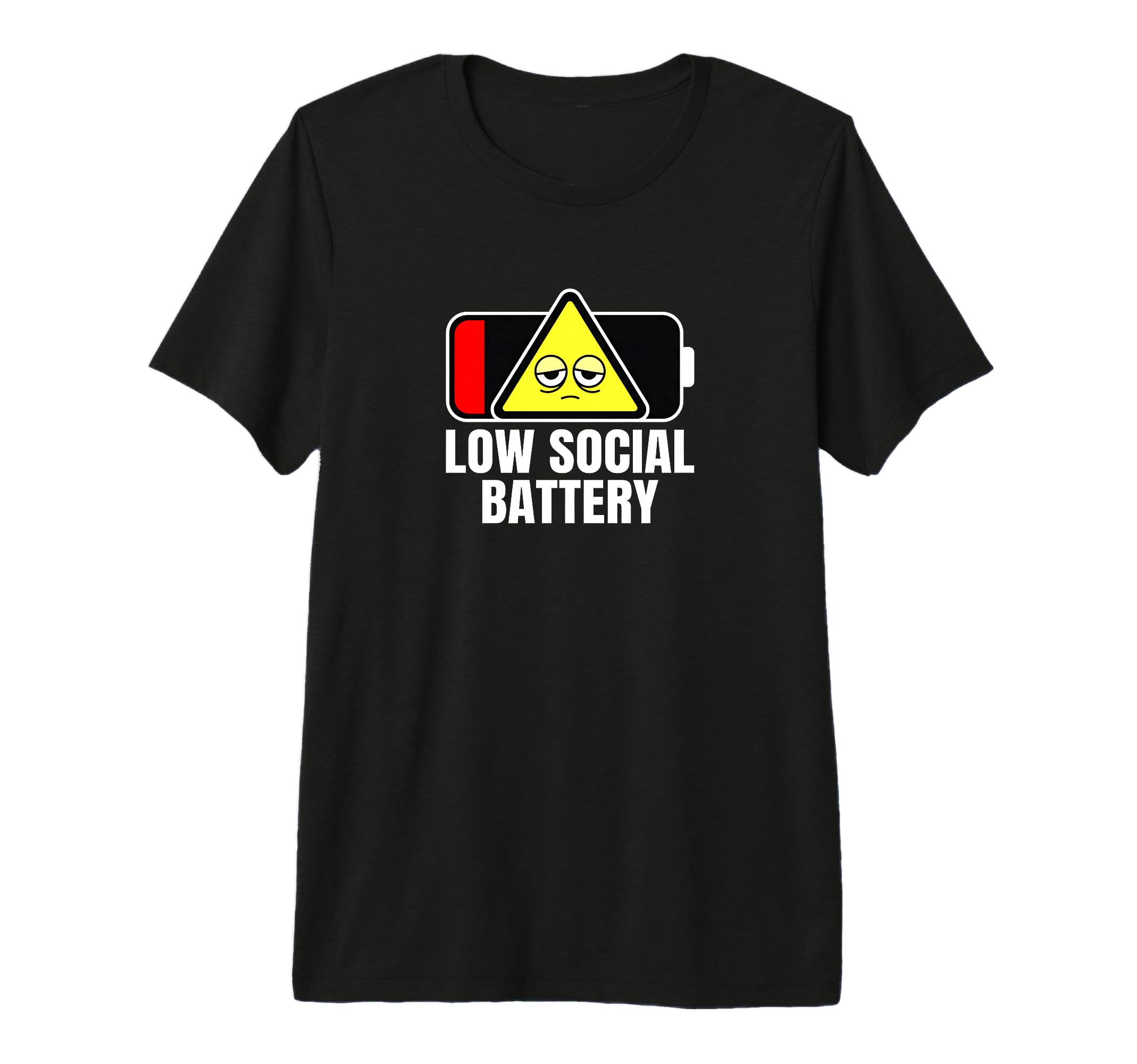 Critically Low Social Battery Tri Blend T-Shirt - Unique Graphic for Adults - T-Shirt, Sweatshirt, Hoodie