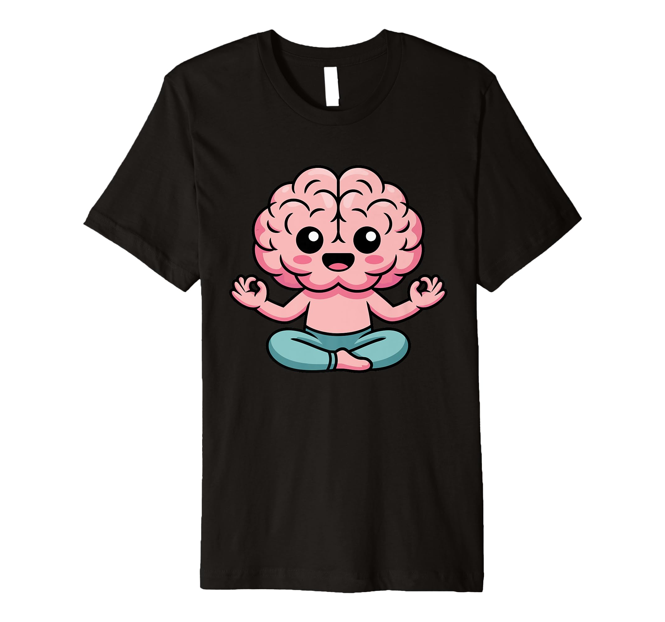 Brain Doing Yoga Funny Mindfulness T-Shirt - Fun Novelty Design for Adults - T-Shirt, Sweatshirt, Hoodie