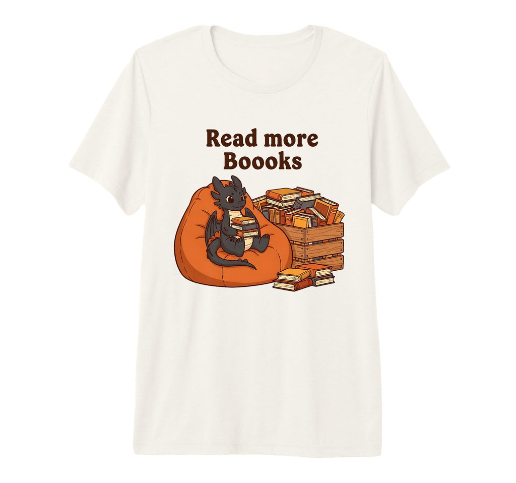 Read More Boooks Dragon Reading T-Shirt - Aesthetic Graphic Men Women - T-Shirt, Sweatshirt, Hoodie