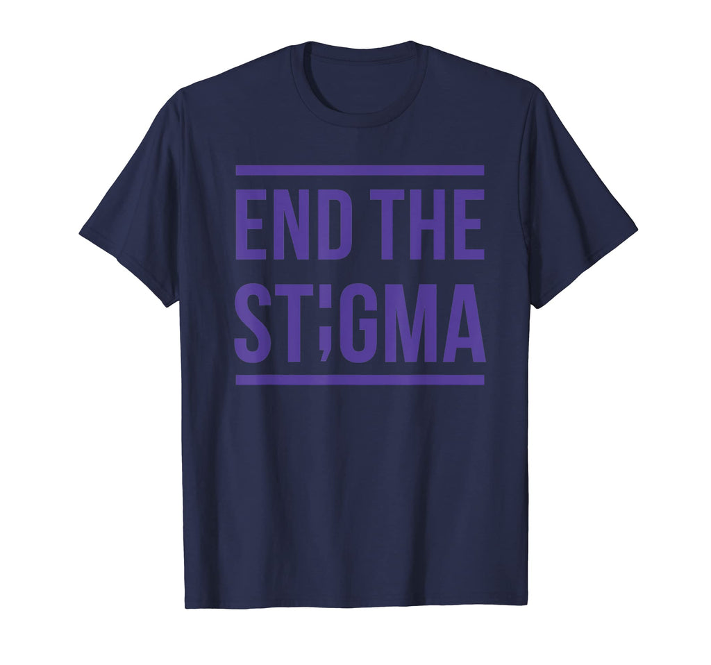 End Stigma Mental Health Awareness Green T-Shirt - Novelty Apparel Unisex - T-Shirt, Sweatshirt, Hoodie
