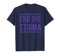 End Stigma Mental Health Awareness Green T-Shirt - Novelty Apparel Unisex - T-Shirt, Sweatshirt, Hoodie