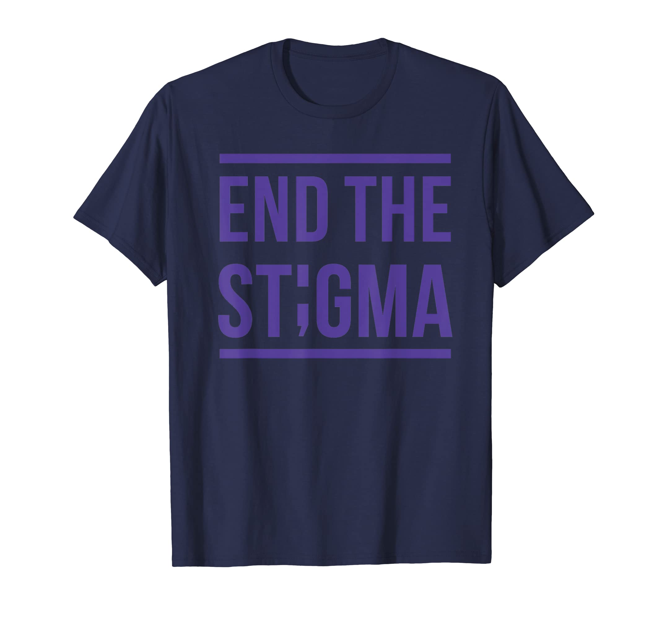 End Stigma Mental Health Awareness Green T-Shirt - Novelty Apparel Unisex - T-Shirt, Sweatshirt, Hoodie