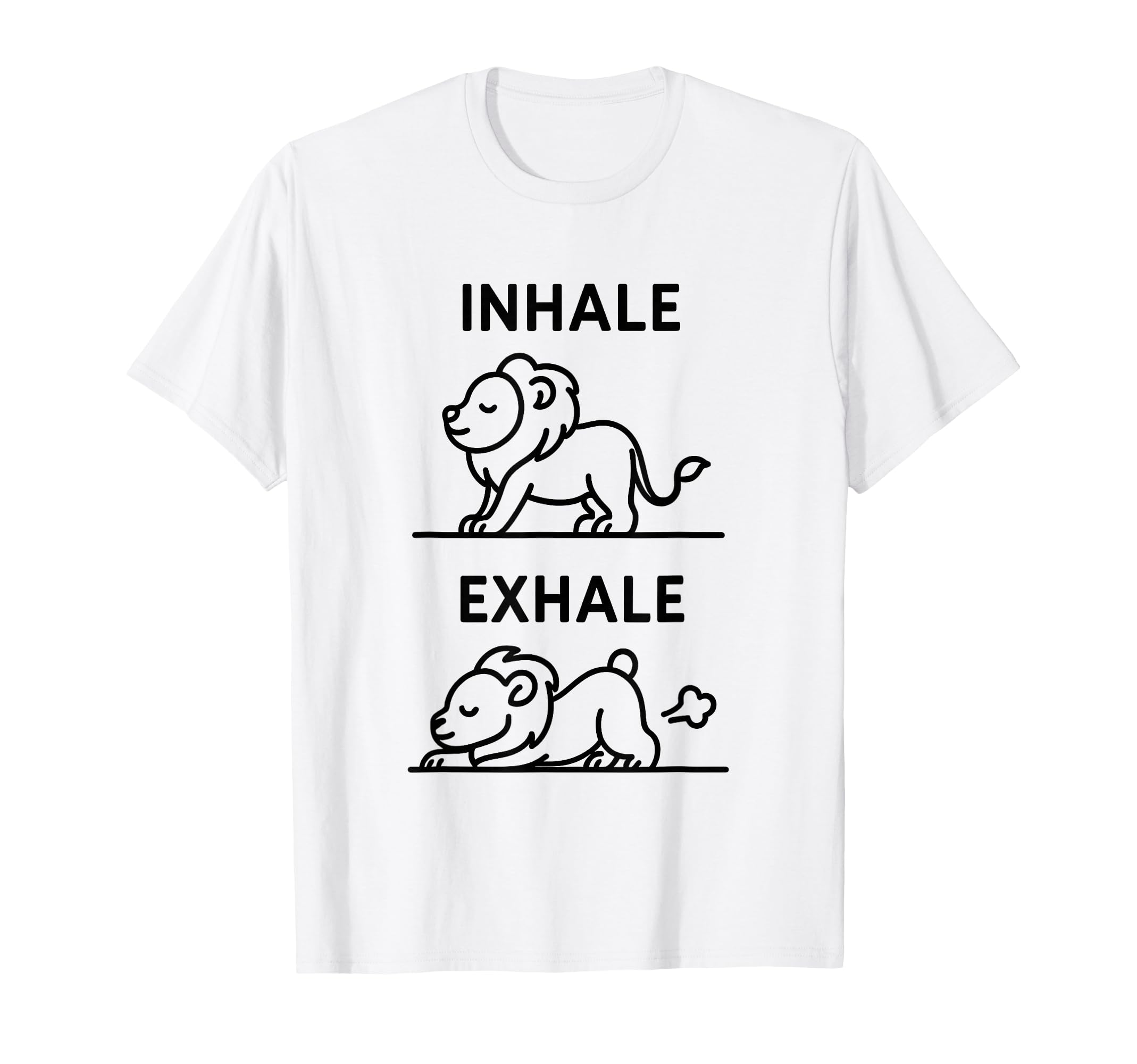Funny Yoga Inhale Exhale Pooping T-Shirt - Minimalist Print Men Women - T-Shirt, Sweatshirt, Hoodie