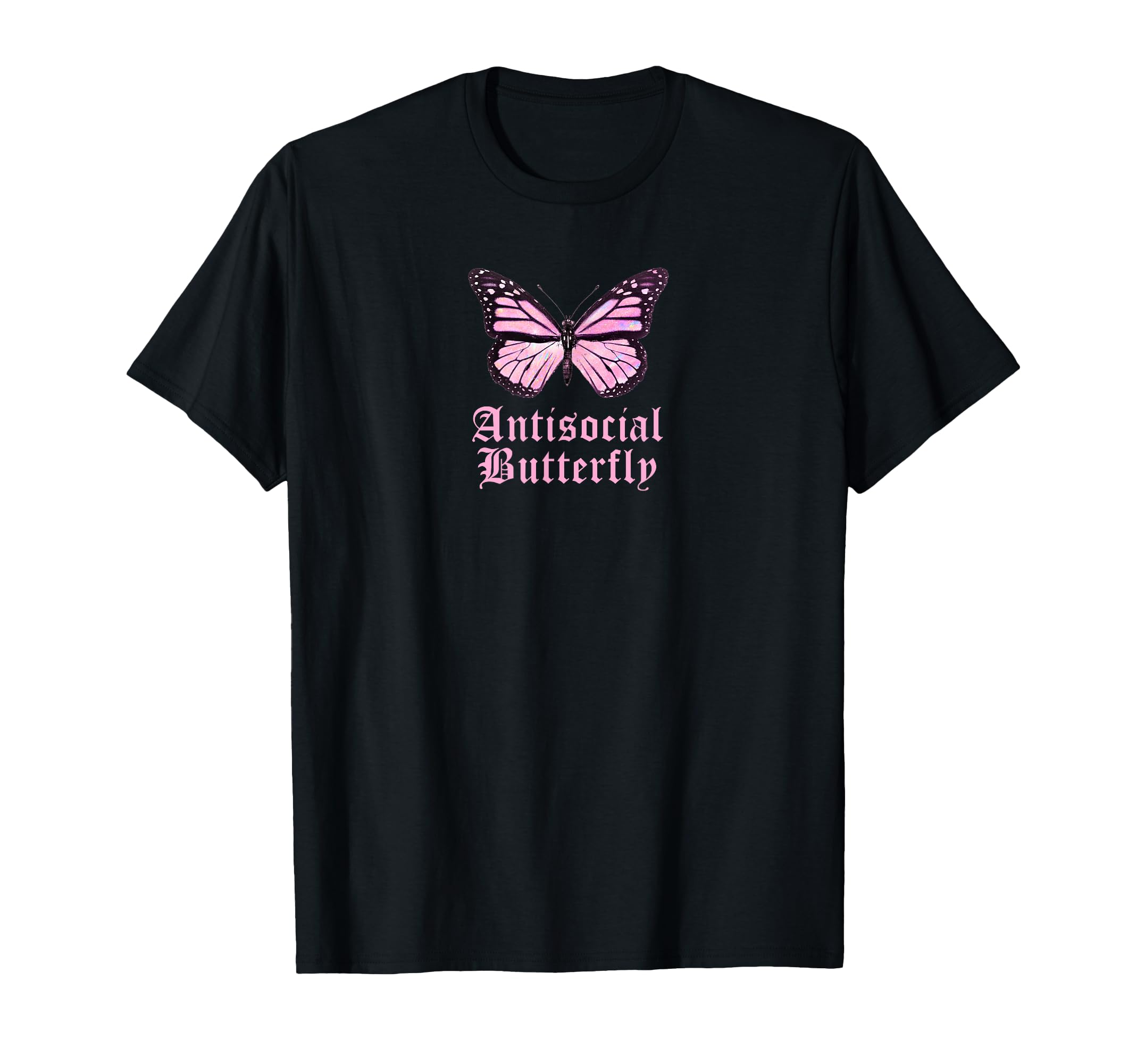 Antisocial Butterfly Y2K Butterfly T-Shirt - Fun Novelty Design for Adults - T-Shirt, Sweatshirt, Hoodie