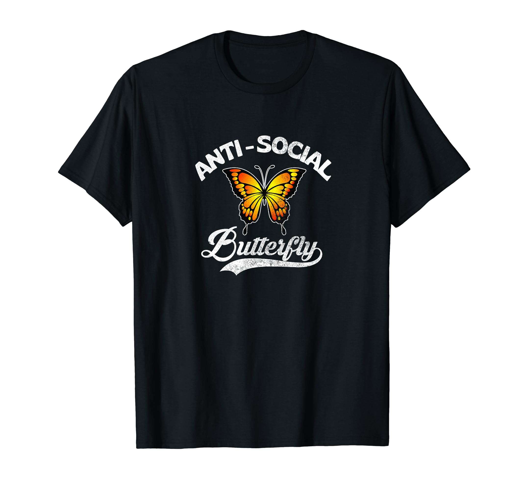Anti Social Butterfly Shy Introvert T-Shirt - Trendy Graphic for Adults - T-Shirt, Sweatshirt, Hoodie