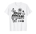 Anti Social Butterfly Goth Aesthetic T-Shirt - Unique Graphic Unisex - T-Shirt, Sweatshirt, Hoodie