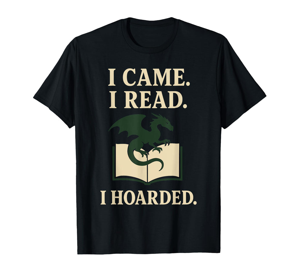 Book Dragon Fantasy Reader Cozy T-Shirt - Minimalist Print for Adults - T-Shirt, Sweatshirt, Hoodie